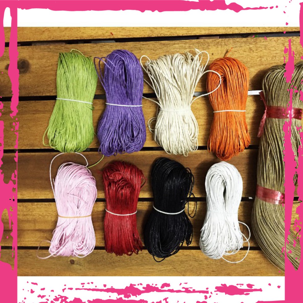 10m dây cói làm vòng tay handmade size 1 mm