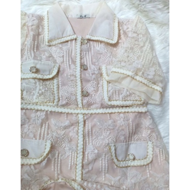 Set Áo Crop Top Chân Váy Ren Dự Tiệc AU.Design Phong Cách Hàn Quốc