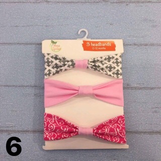 Set 3 turban thun bé gái