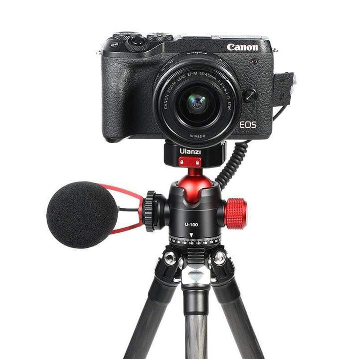 ULANZI U-100 - Ballhead Xoay 360° Dành Cho Máy Ảnh & Điện Thoại, Tích Hợp Cold Shoe Mount Gắn Phụ Kiện