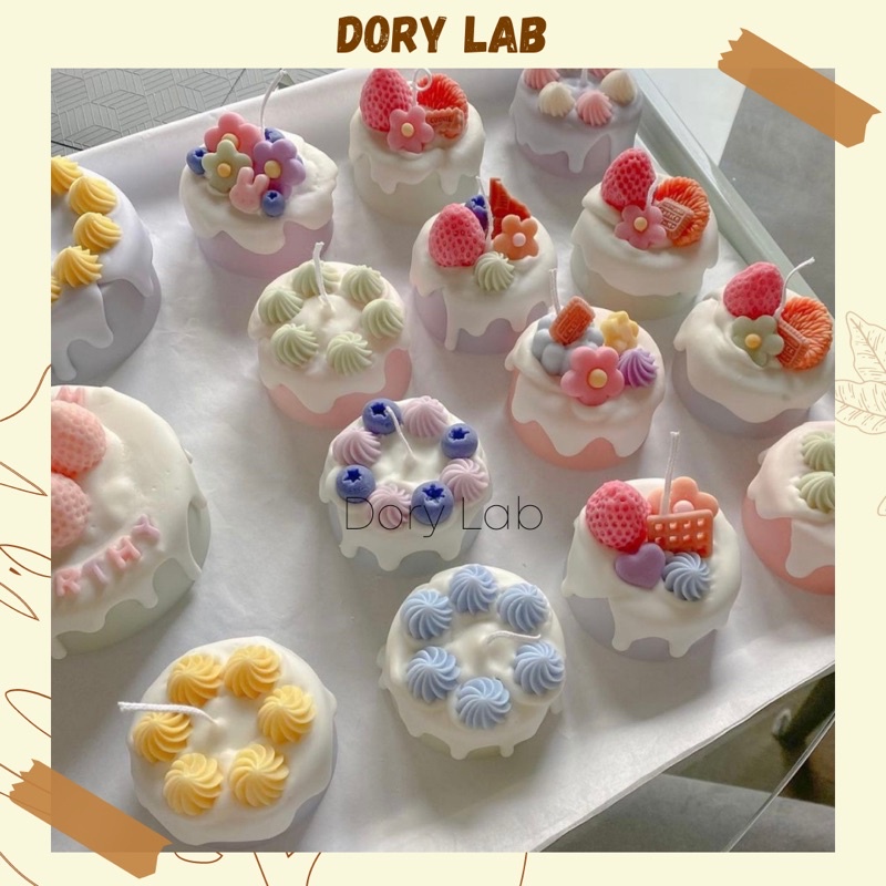 Nến Thơm Bánh Kem Mix Topping Trang Trí Theo Yêu Cầu, Quà Tặng Ý Nghĩa  - Dory Lab