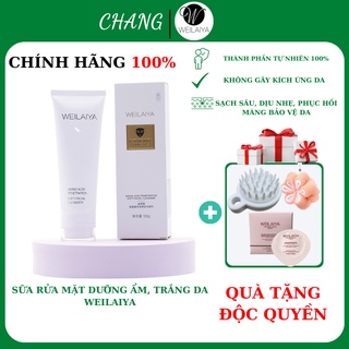 Sữa rửa mặt trắng da, dưỡng ẩm sâu Weilaiya Amino Acid Penetration Facial Soft Cleanser sạch sâu dịu nhẹ 100ml