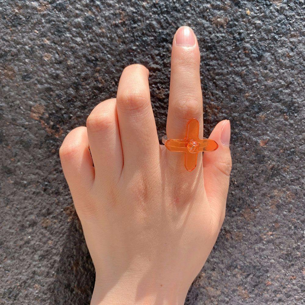 Nhẫn Đeo Khớp Ngón Tay Bằng Nhựa Acrylic Trong Suốt Thời Trang Dự Tiệc