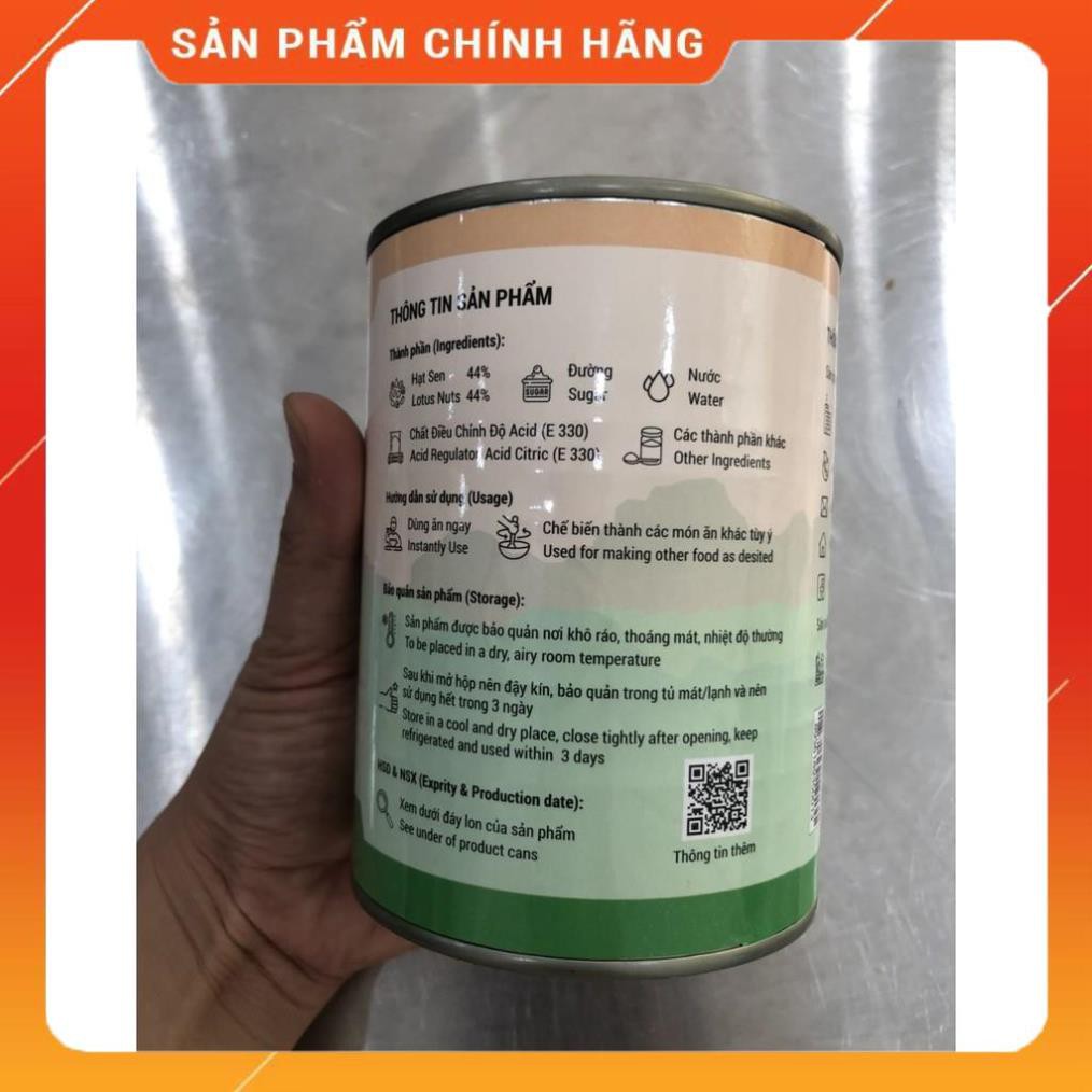 Hạt sen ngâm nước đường hiệu Farme - hộp 560g  - Hàng chính hãng