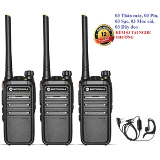 Bộ 3 Bộ đàm Motorola CP318 (Cự ly liên lạc tối thiểu 1km trong nội thành-Siêu bền có đèn pin)