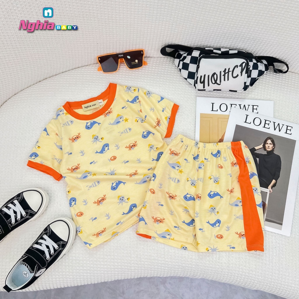 Đồ bộ NGHĨA BABY hình mặt gấu tay dài 11-23kg