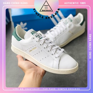 Giày Nam Adidas 🔴FREESHIP🔴Adidas Stan Smith Vintage Chính Hãng - Giày Stan Smith Gót Xanh Chuẩn Auth [CQ2871]