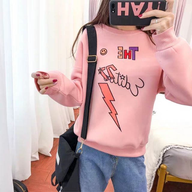 Áo kiểu nỉ uzzlang phong cách Hàn Quốc | BigBuy360 - bigbuy360.vn