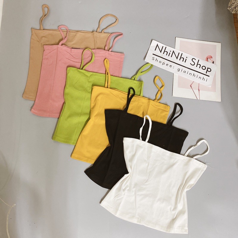 Áo 2 dây nhỏ sexxy cotton zip siêu dãn, Áo kiểu hai dây tôn dáng AS0079 - NhiNhi Shop | BigBuy360 - bigbuy360.vn
