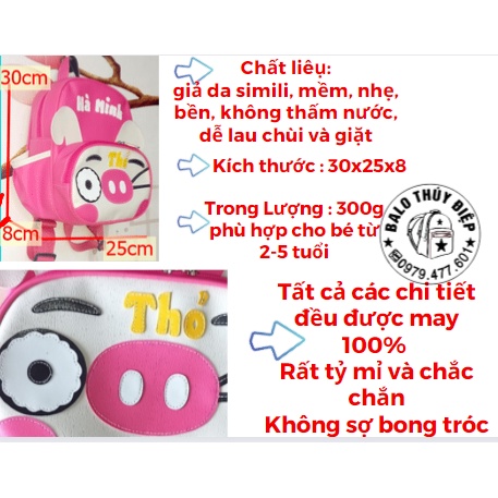 Balo mẫu giáo cho bé có lót