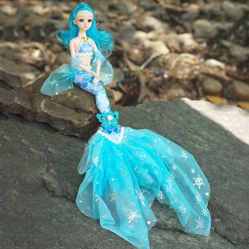 Đồ Chơi Búp Bê Barbie Bé Gái Là Những Nàng Tiên Cá Lấp Lánh Kiêu Sa - Cao 30cm