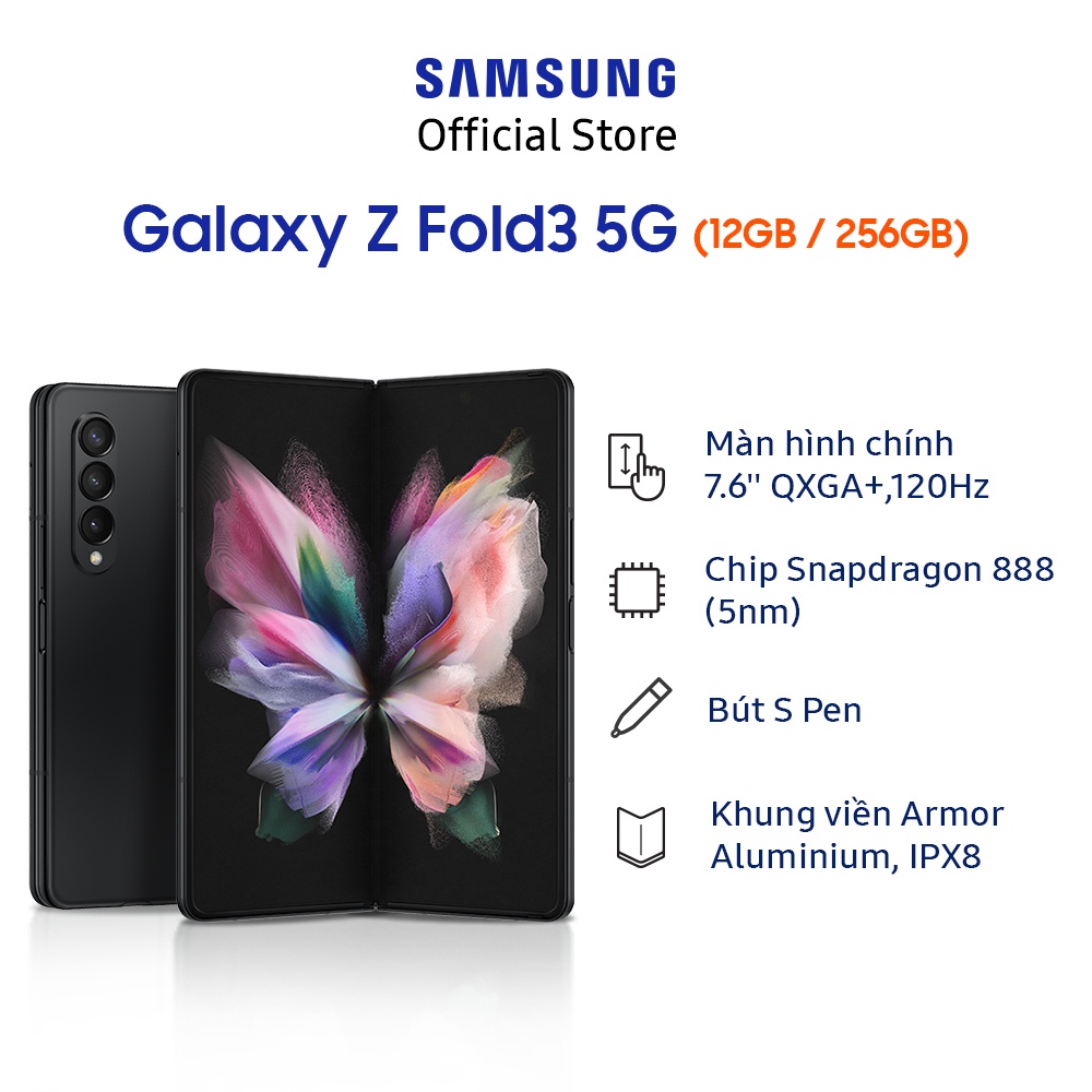 [Mã ELSSHOT giảm 5% đơn 3TR] Điện Thoại Samsung Galaxy Z Fold3 5G 256GB