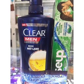 Dầu gội đầu Clear men Beer mát lạnh tặng kem đánh răng