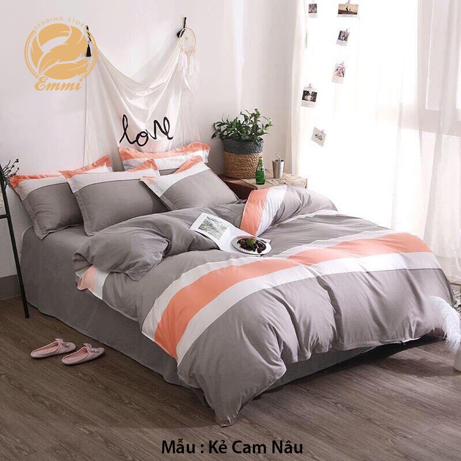 Bộ Chăn Ga Cotton Poly Các Mẫu Kẻ