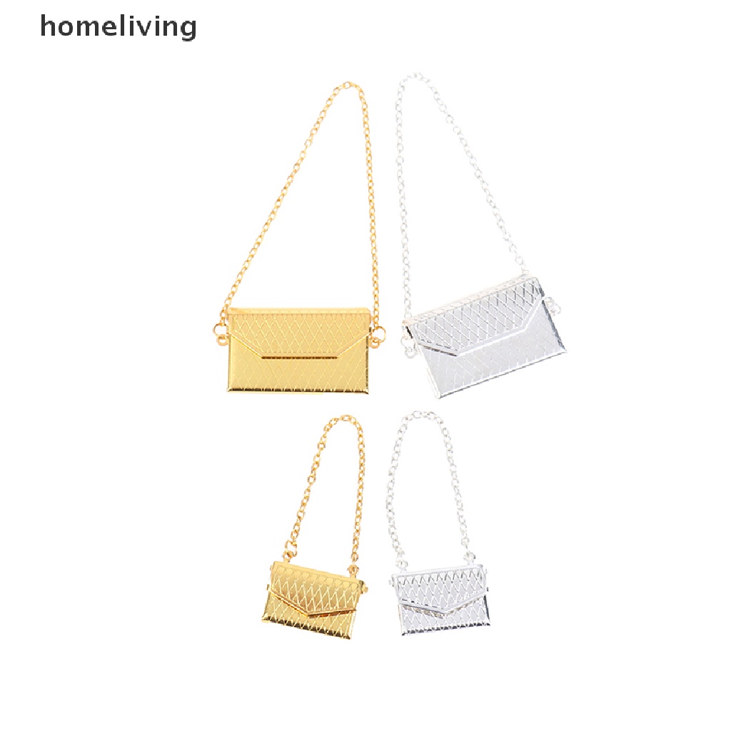 Túi Xách Tay Bằng Kim Loại Thời Trang Cho Búp Bê Tỷ Lệ 1 / 12