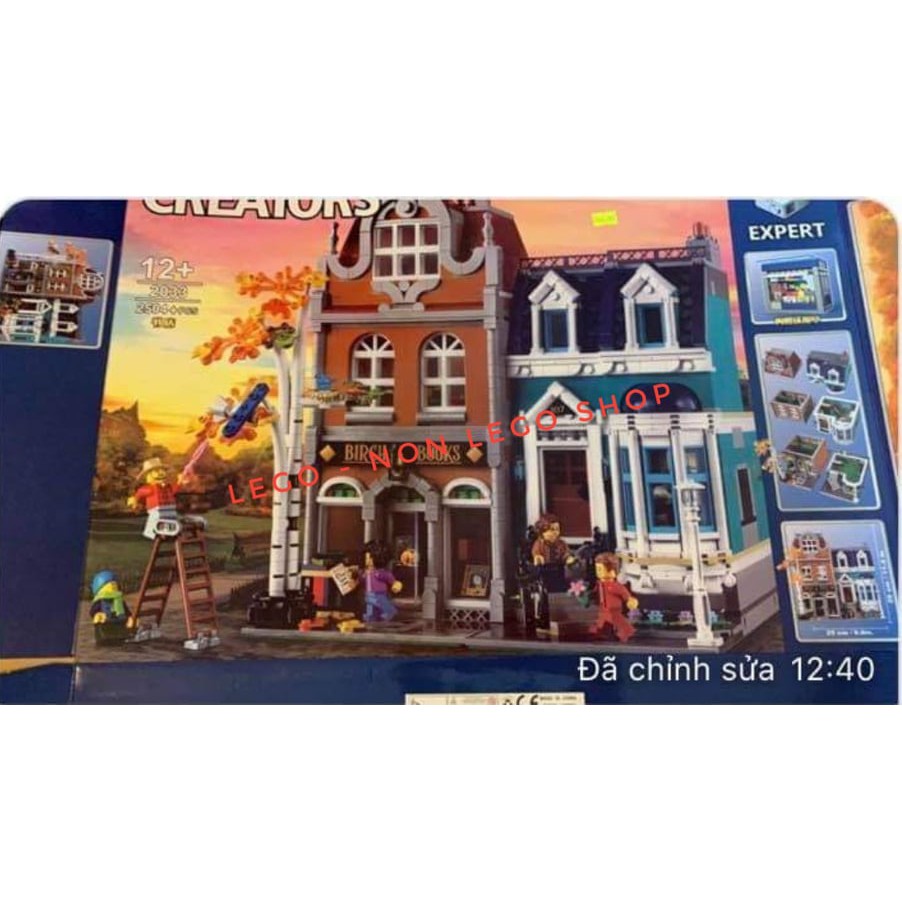 Lego Creator - Leji 2033 ( Mô Hình Modular Nhà Books Shop 2504 mảnh )