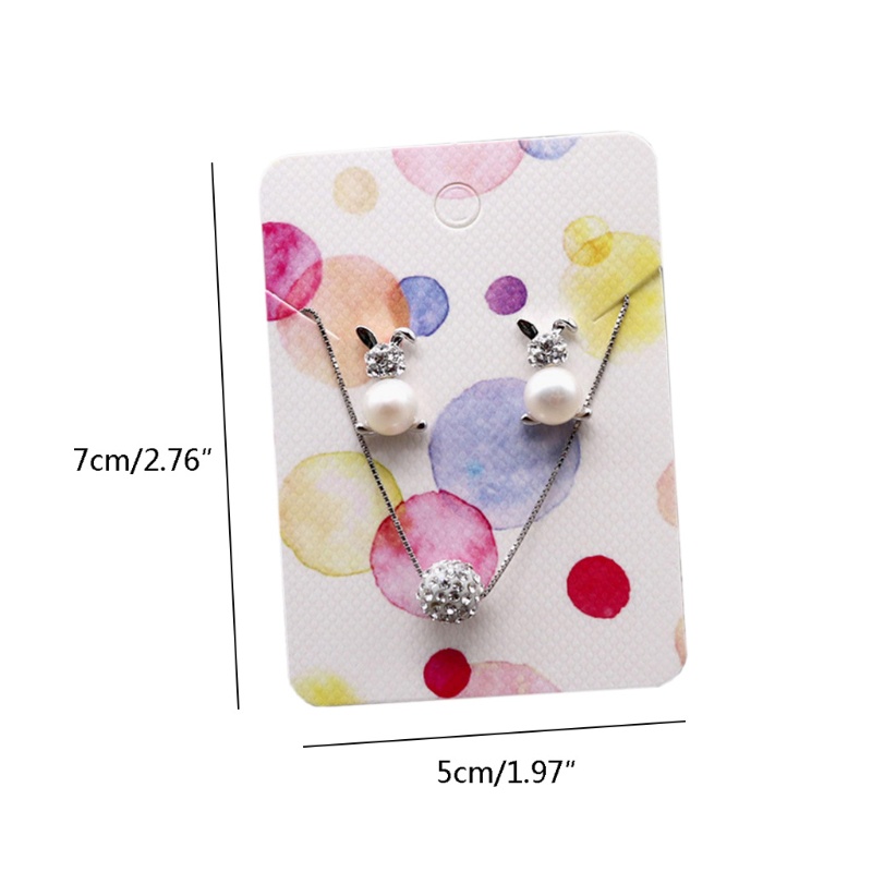 Set 100 Thẻ Giấy Trưng Bày Trang Sức Bông Tai Vòng cổ Giá Đỡ