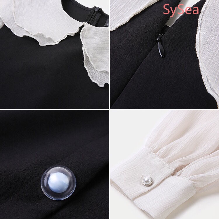 Đầm Voan Dài Tay Dáng Rộng Thời Trang Mùa Thu Pháp Dành Cho Nữ