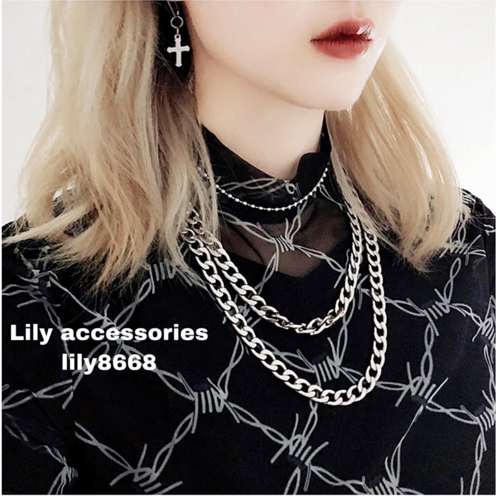 Chain Necklace dây chuyền vòng cổ titan dây xích không gỉ không đen siêu bền nam nữ phong cách hiphop unisex