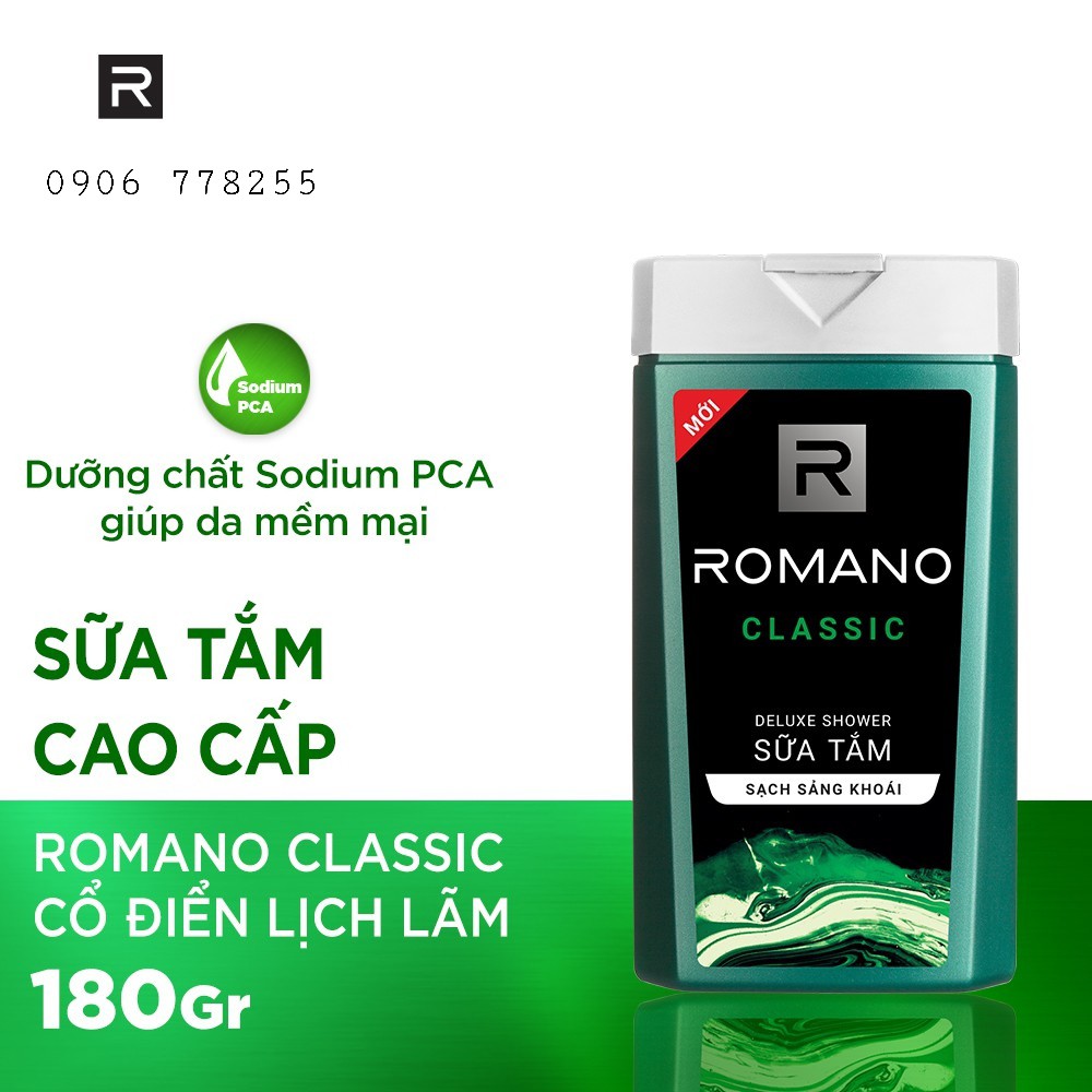 Romano - Sữa tắm cao cấp 180g ( có đủ 3 mùi)