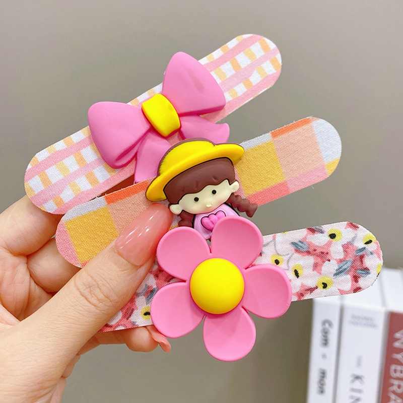 Dây Buộc Tóc Đính Nơ Ruy Băng Nhiều Màu Dễ Thương Cho Bé