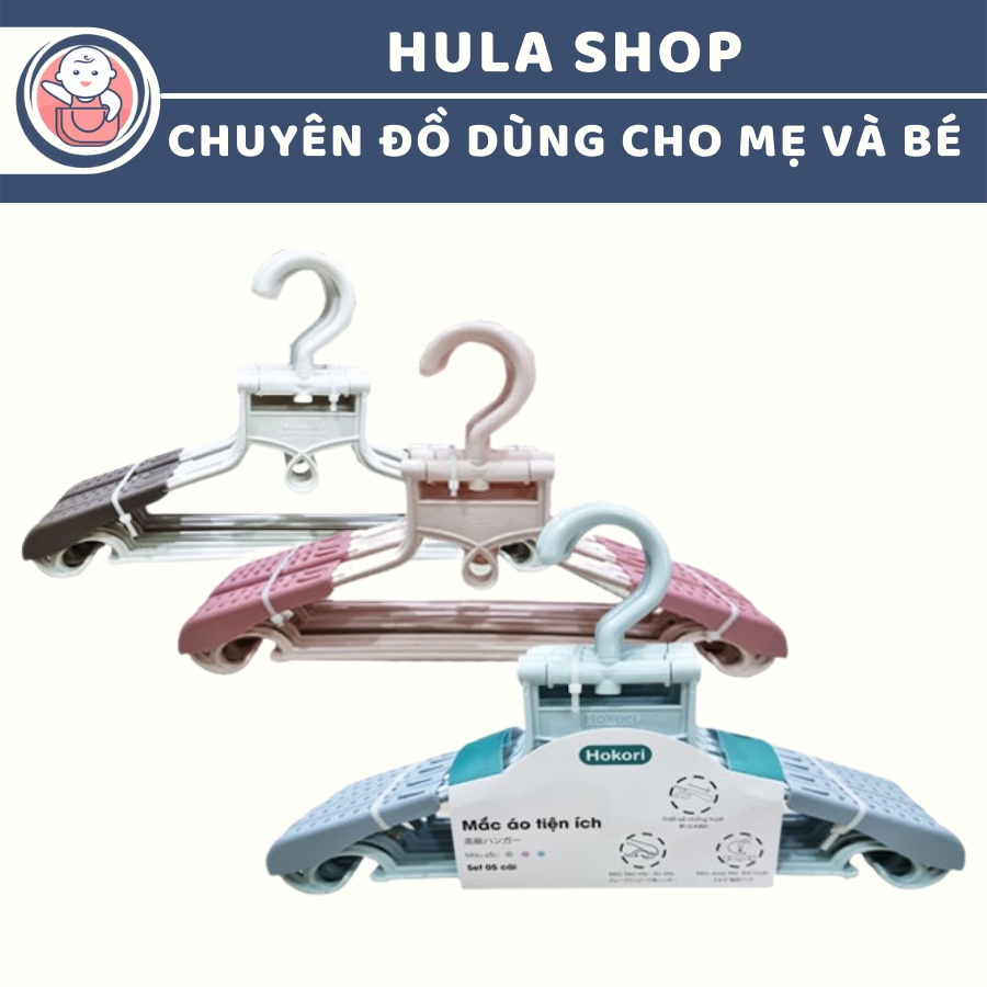 Set 5 móc treo quần áo Hokori Việt Nhật 2832