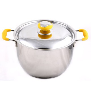 Nồi inox 3 đáy 24cm quai silicon Fivestar