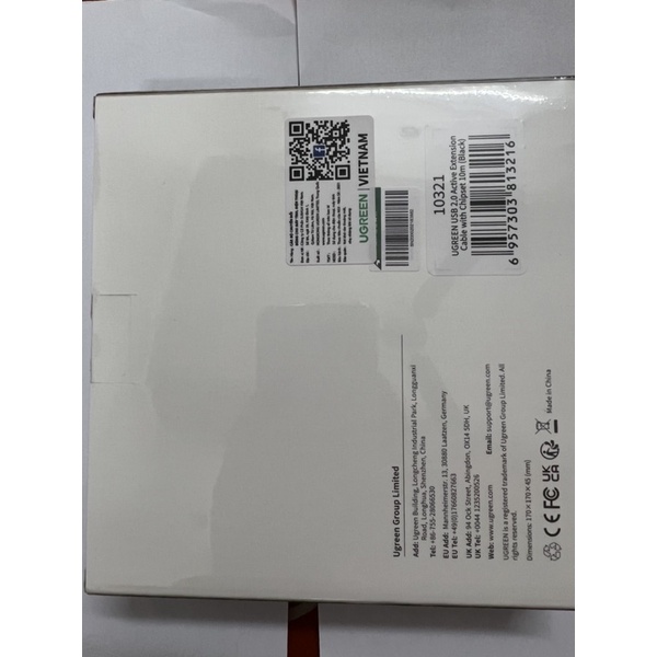 Cáp USB nối dài 10m có chíp khuếch đại tín hiệu chính hãng Ugreen 10321
