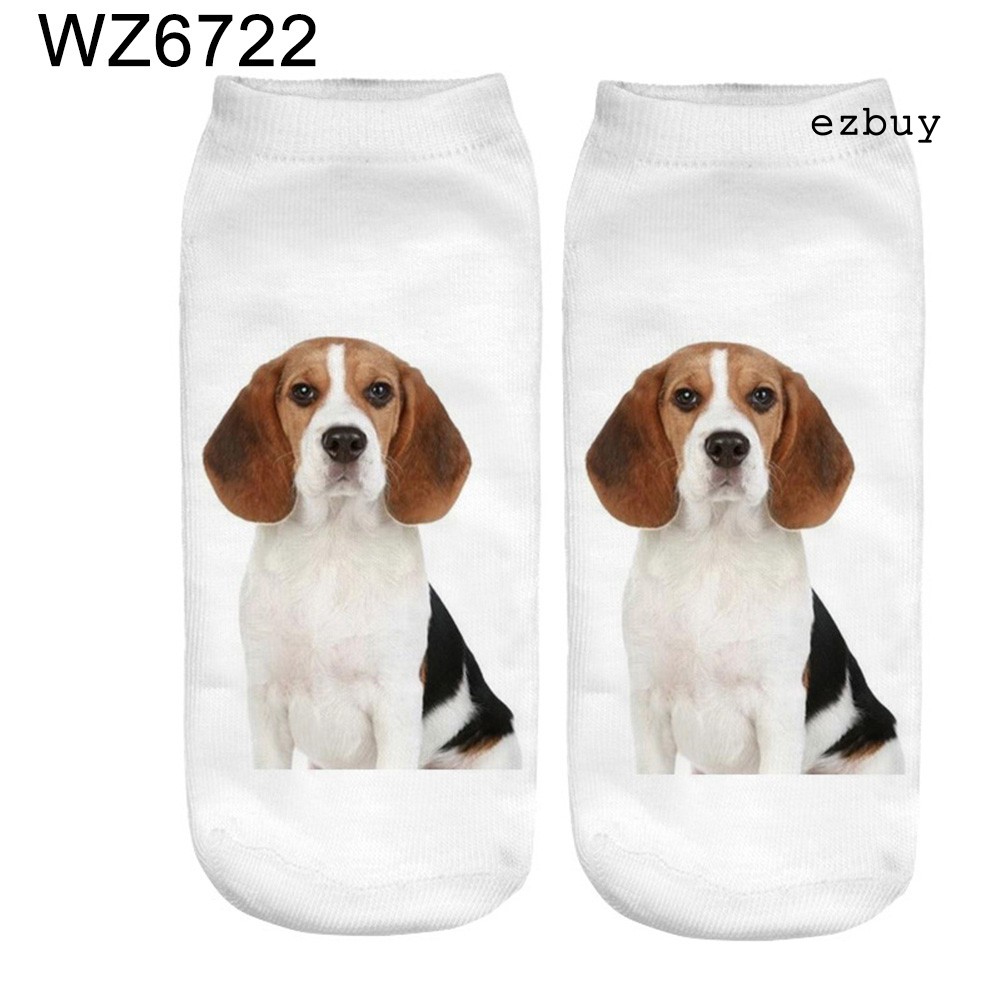 Vớ Cổ Ngắn In Hình Chó 3d Cho Nam Và Nữ