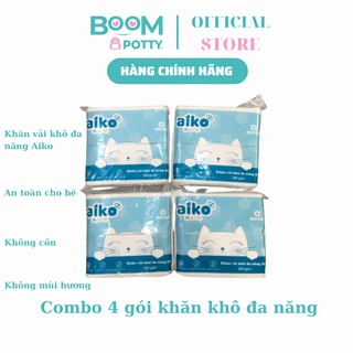 Combo 4 túi khăn vải khô cao cấp đa năng Aiko 270 tờ