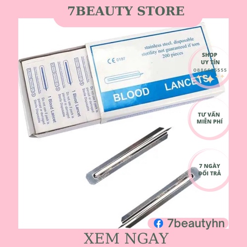 Kim chích mụn hộp 200 chiếc lancets