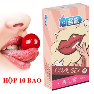 [Giá Sỉ ] Bao Cao Su Quan Hệ Bằng Miệng Oral Sex - Hương Cherry Hộp 10 Cái