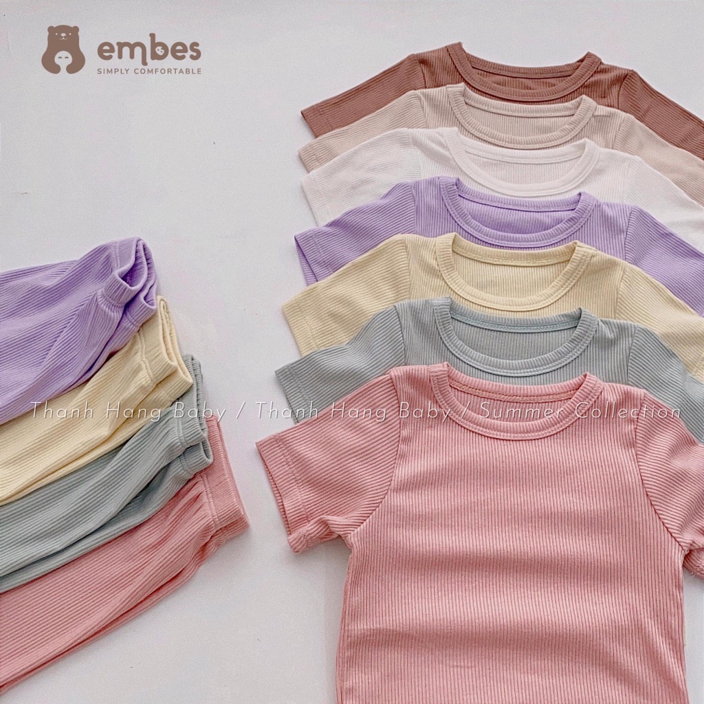 Bô cộc tay cho bé trai bé gái, đồ bộ cho bé gái bé trai thun tăm thanh hằng baby 7kg đến 17 kg