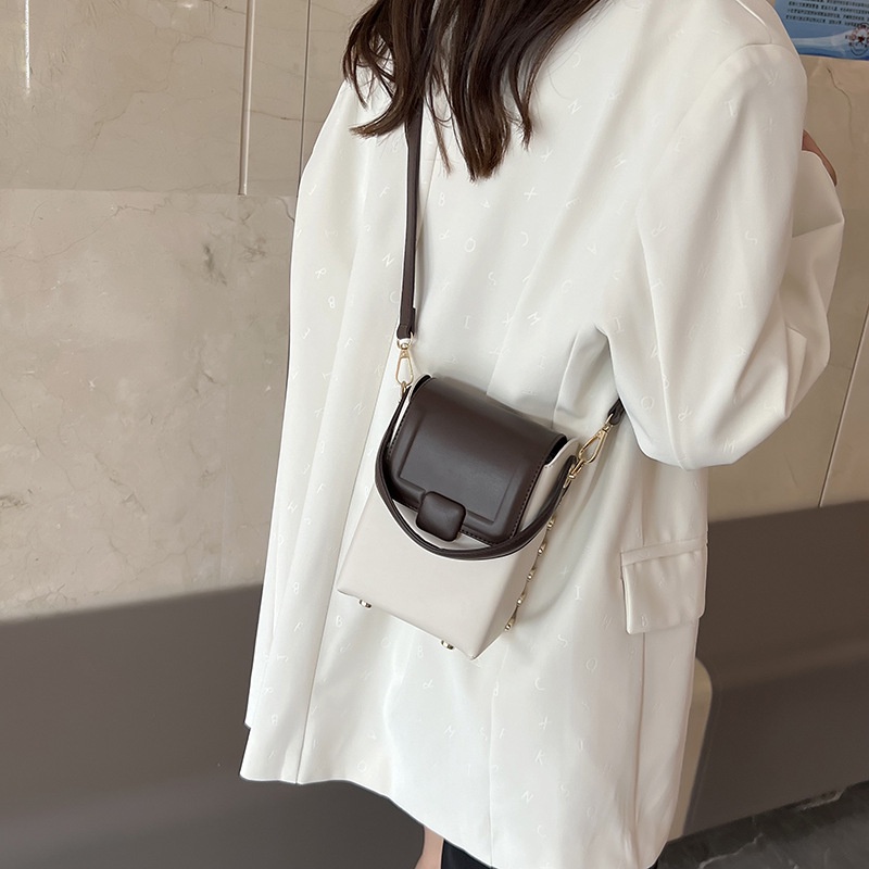 Túi Đeo Chéo Hình Vuông Cỡ Nhỏ Màu Tương Phản Thời Trang Mùa Hè 2022 Cho Nữ