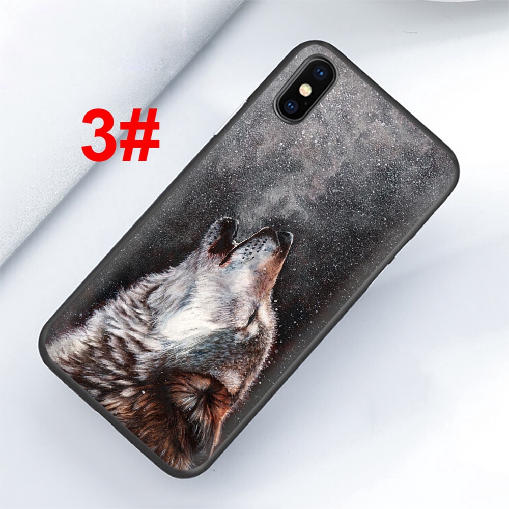 Ốp điện thoại TPU dẻo in họa tiết con sói cá tính bảo vệ cho IPHONE XR 11 PRO XS MAX X 6 6S 7 8 PLUS 130S
