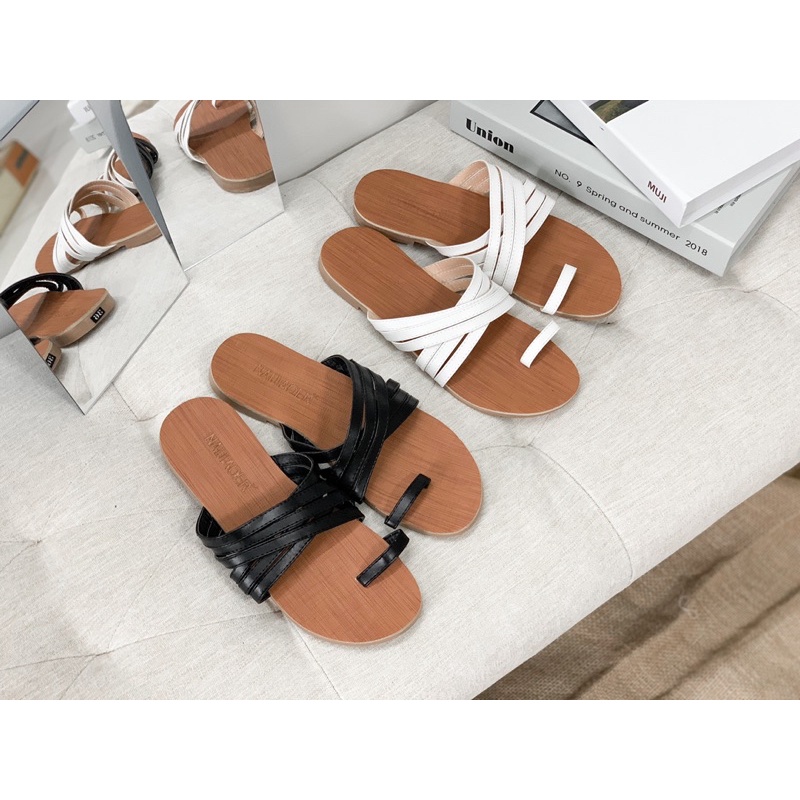 Sorami.Shoes | Dép xỏ ngón đế bằng quai da