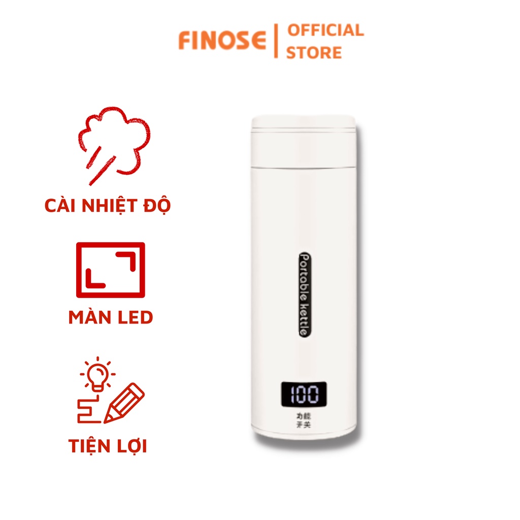 Bình siêu tốc FINOSE chính hãng, nấu nước nóng siêu nhanh, hiển thị nhiệt độ cao cấp, 4 mức nhiệt, giữ nhiệt 12h