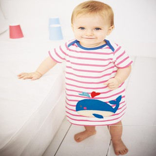 Mã 2517 Váy cotton Cá voi xanh của funny game cho bé gái
