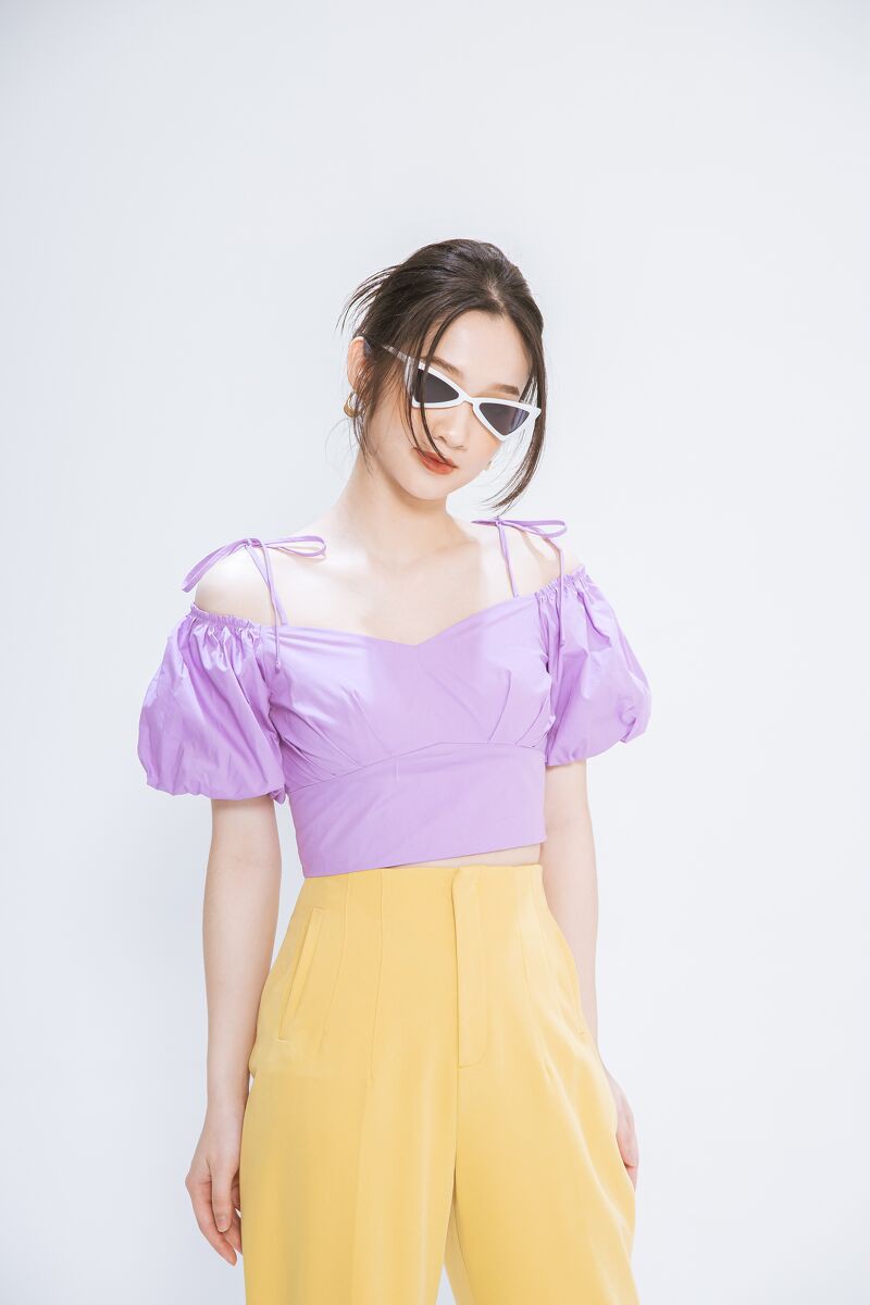 Áo tay phồng nhún ngực CCHAT