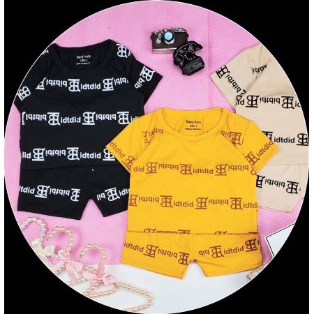 Bộ cộc tay chữ BT cho bé