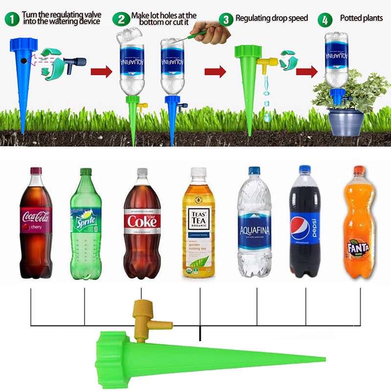 Đầu tưới nhỏ giọt tự động gắn chai nước