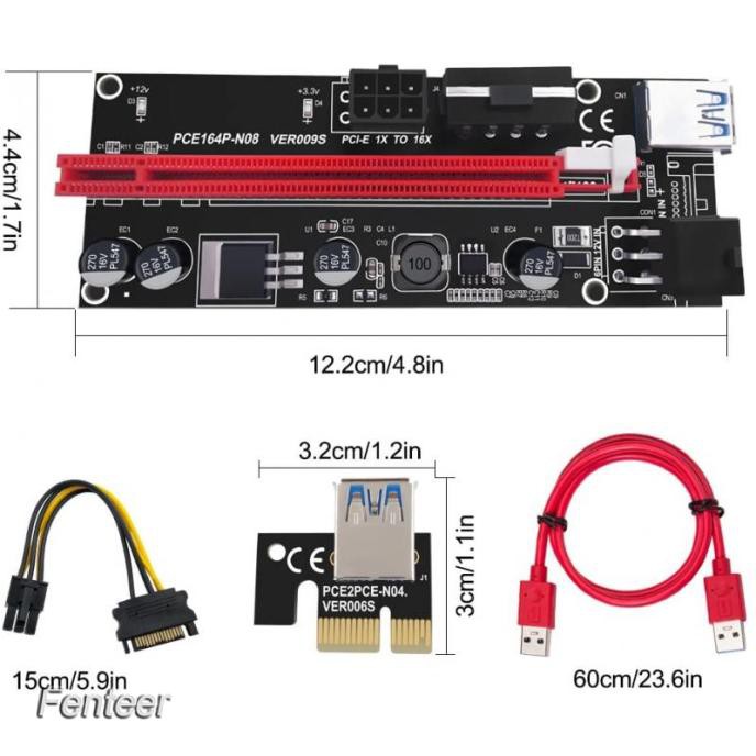 1x Sang 16 Thẻ Pcie Nâng Cấp Usb 3.0 60cm Ver 009s