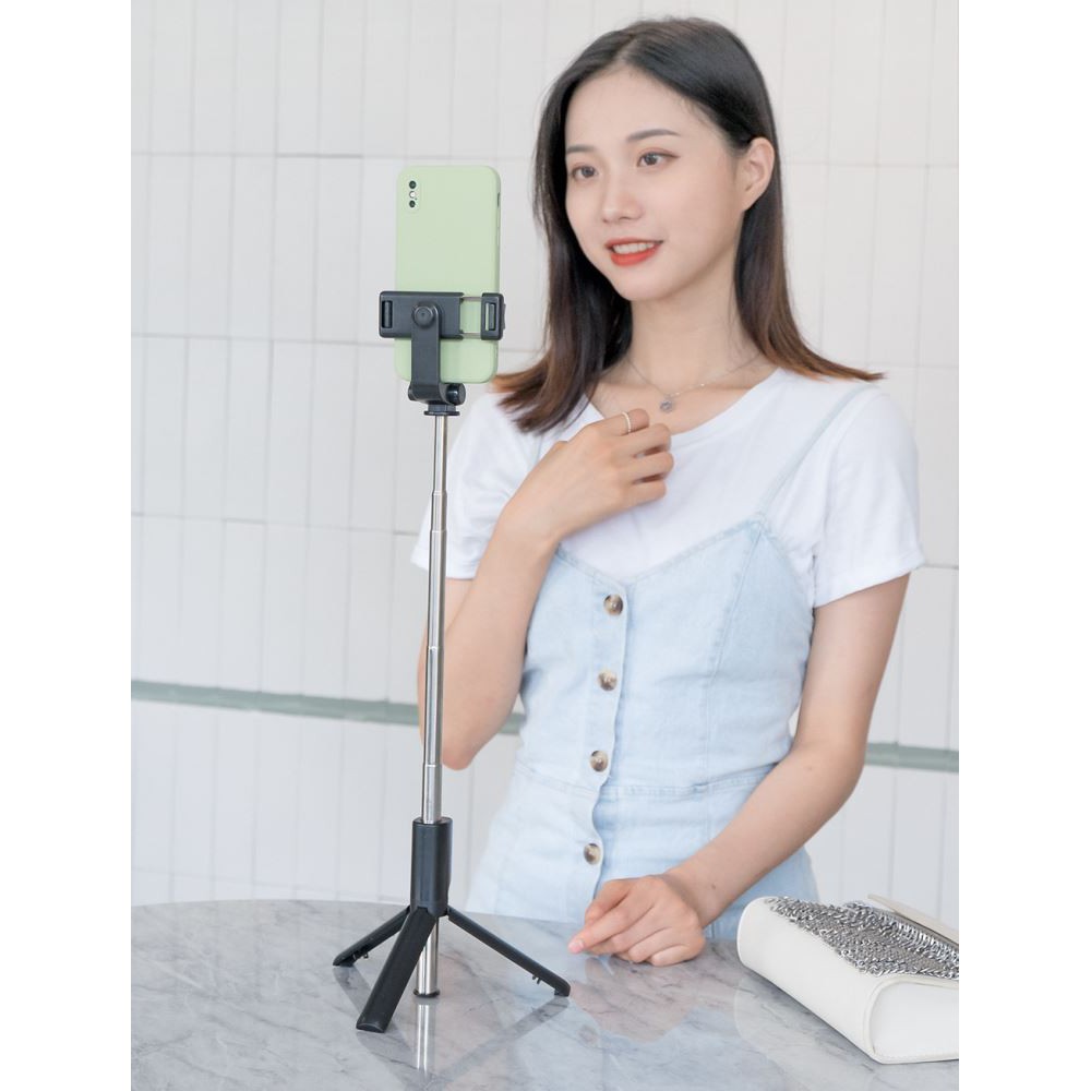 Gậy tự sướng đa năng bluetooth Selfie Stick Tripod R1'  + Giá đỡ điện thoại 3 chân + Remote Bluetooth