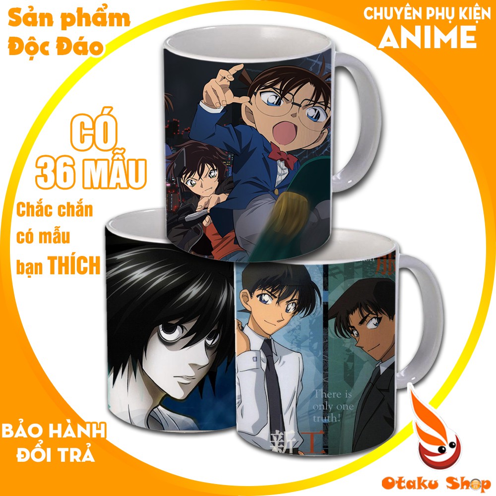 {24 Mẫu} Ly sứ in hình Anime Death note + Detective Conan Cốc uống nước đẹp làm quà tặng đặc biệt giá trị và ý nghĩa