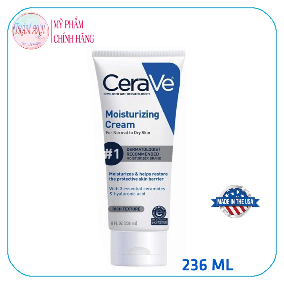 Kem dưỡng ẩm CeraVe Moisturizing Cream For Normal to Dry Skin 453g