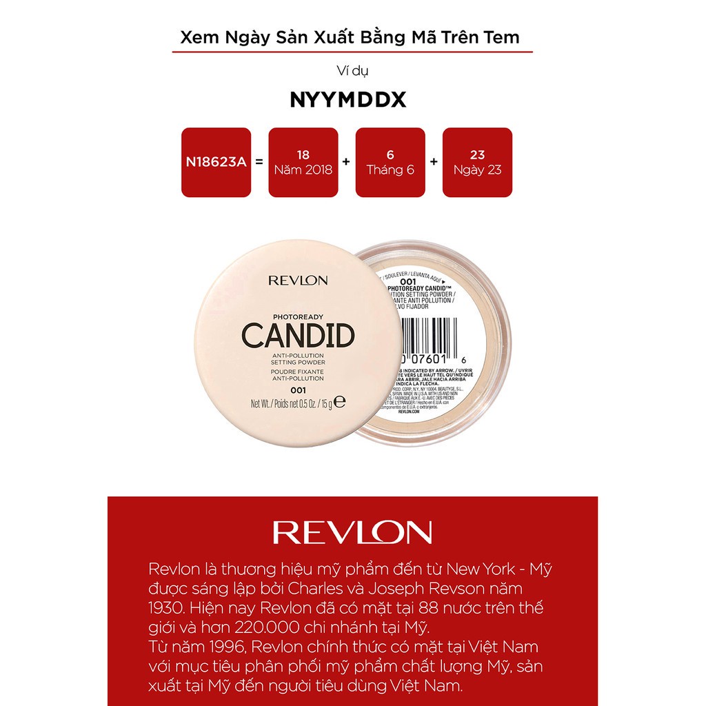 Phấn phủ chuyên nghiệp Revlon PhotoReady Candid 15g