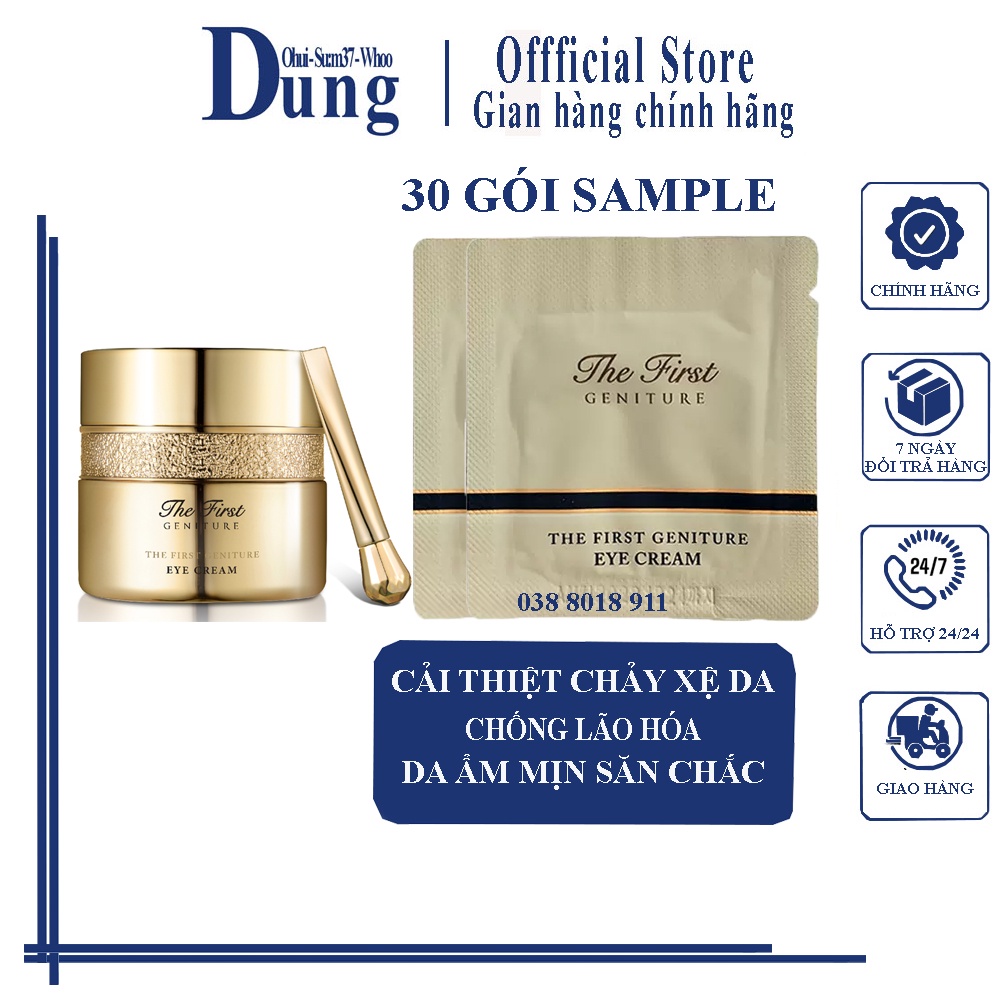 Combo 30 Gói Kem Dưỡng Mắt Ohui The First Geniture Eye Cream Intensive 1mlx30