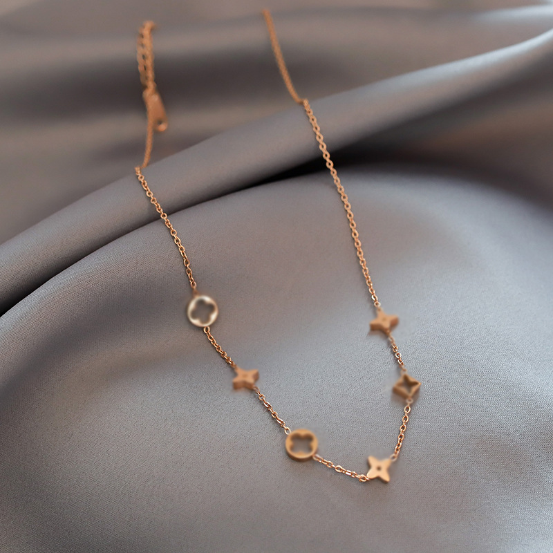 Vòng cổ bằng thép titan thiết kế đơn giản thời trang mùa hè 2021