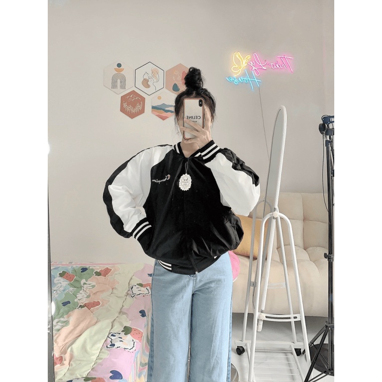 ÁO KHOÁC BOMBER NỮ FORM LỬNG CỰC XỊN CỰC XINH CHẤT DÙ 2 LỚP FORM CHUẨN