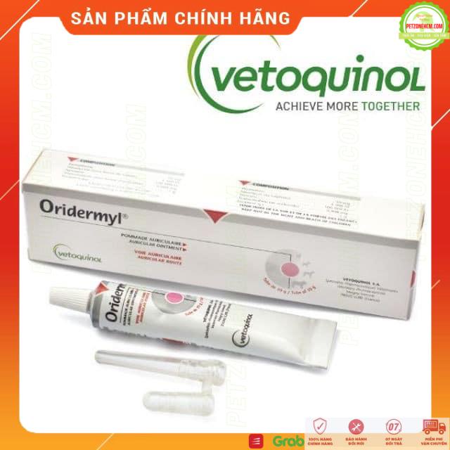 Oridermyl 10g Pháp ngăn viêm tai cho chó mèo ⚜ FREESHIP ⚜ Tuýp bôi viêm tai ngoài - tai giữa - nấm - ký sinh trùng